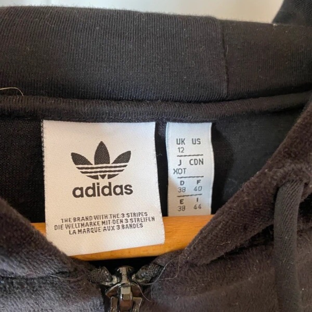 Adidas Black Hoodie with Zip Closure - Picture 4 of 5